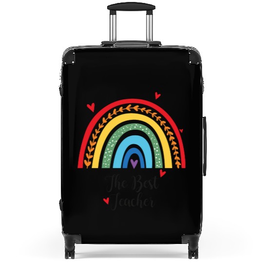 The Best Teacher rainbow Gift Heart Suitcases