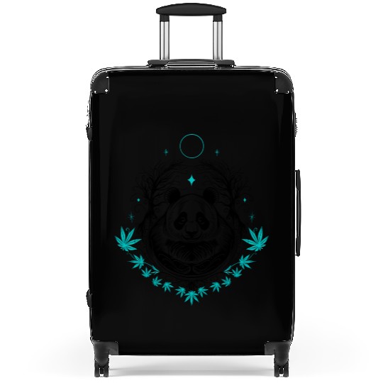 Panda tattoo with bamboo Suitcases