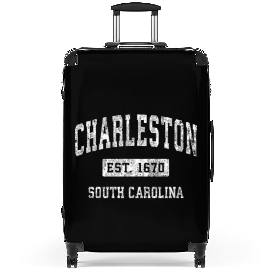 Charleston South Carolina Sc Established Sports Suitcases