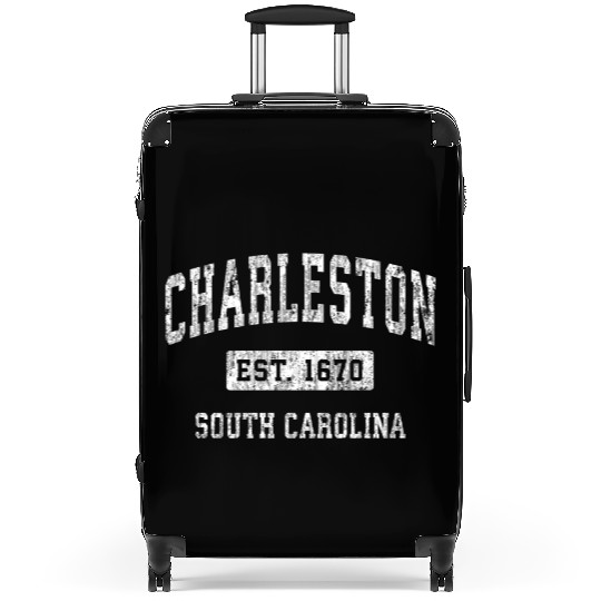 Charleston South Carolina Sc Established Sports Suitcases