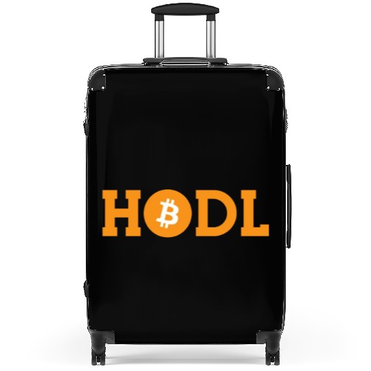 Bitcoin Hodl BTC Coin Crypto Trader Hodl Moon Suitcases