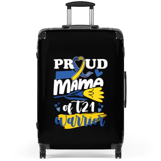 Proud Mom T21 World Down Syndrome Awareness Suitcases