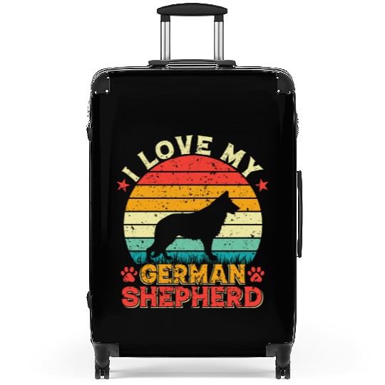 I LOVE MY GERMAN SHEPHERD Suitcases