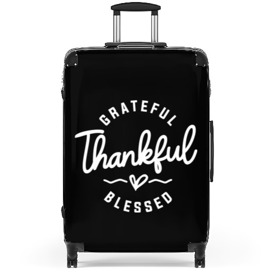 Embrace Abundant Gratitude - Grateful, Thankful Suitcases