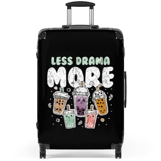 Less Drama More Boba Day Kawaii Bubble Tea Suitcases