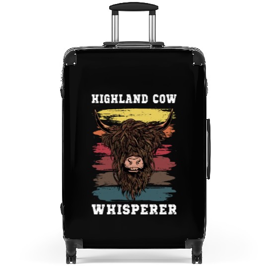Highland Cow Whisperer Suitcases