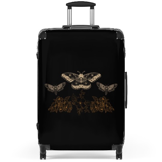 Fairy Suitcases, Fairycore Luna Moths Floral Grunge