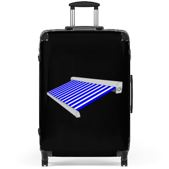 Sun protection roof blue white striped Suitcases