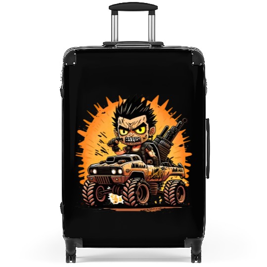 Crazy post apocalyptic boy Suitcases