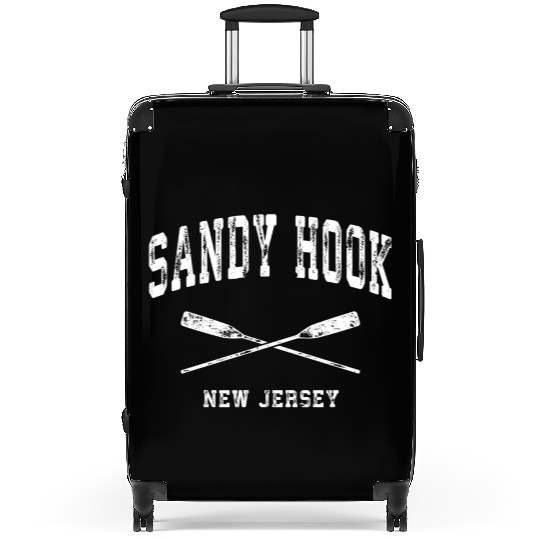 Sandy Hook New Jersey Nautical Crossed Oars Suitcases