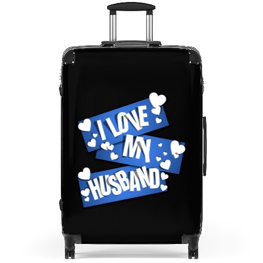 I Love My Husband Suitcases