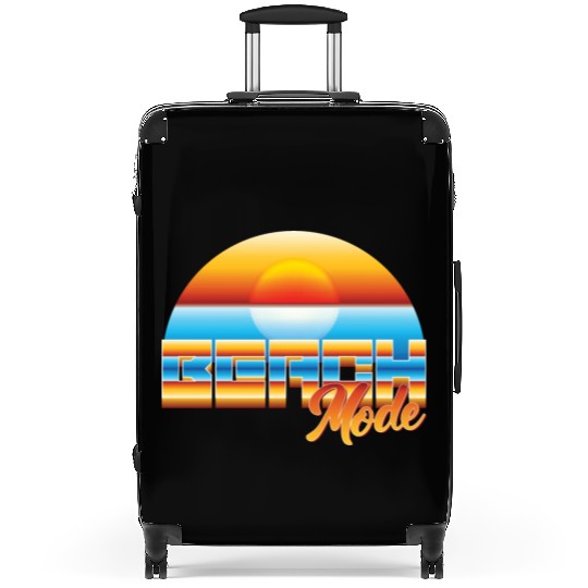 Beach Mode - Retro 80s Neon Sunset Suitcases