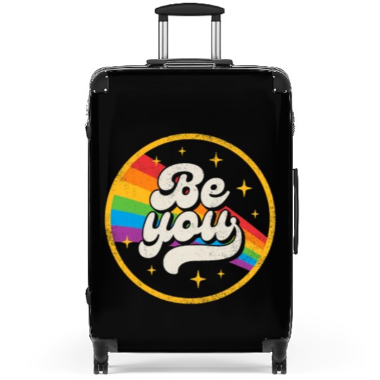 Be You Pride LGBTQ Gay LGBT Ally Rainbow Flag Suitcases