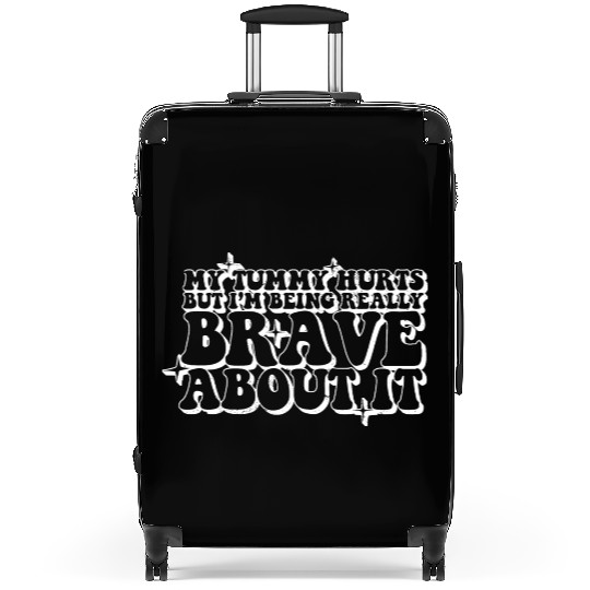 Tummy Ache Survivor My Tummy Hurts Funny Lactose Suitcases