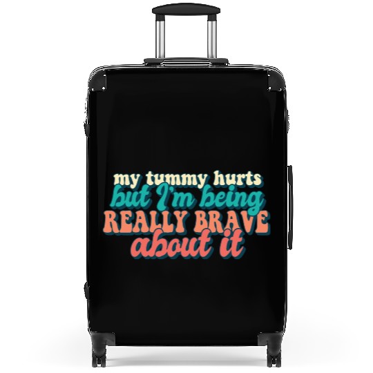 Tummy Ache Survivor My Tummy Hurts Funny Food Suitcases
