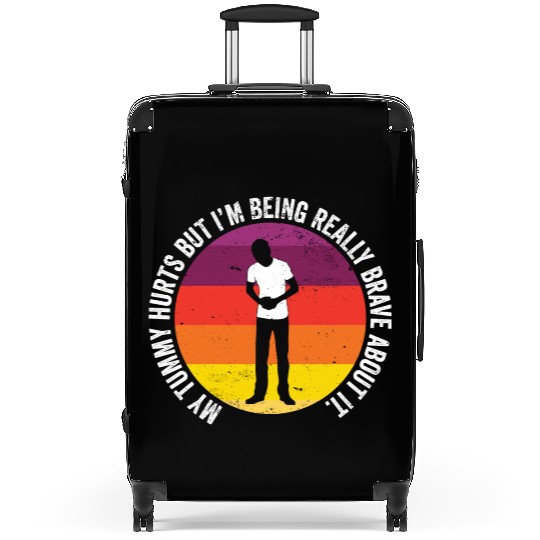 Funny Tummy Ache Survivor My Tummy Hurts Food Suitcases