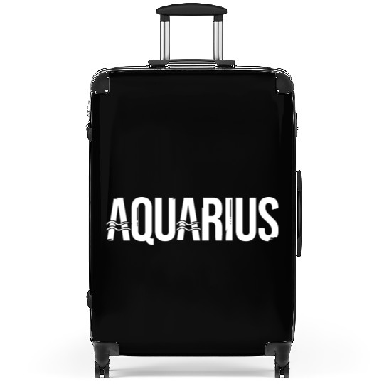 Zodiac Symbol Sign Aquarius Suitcases