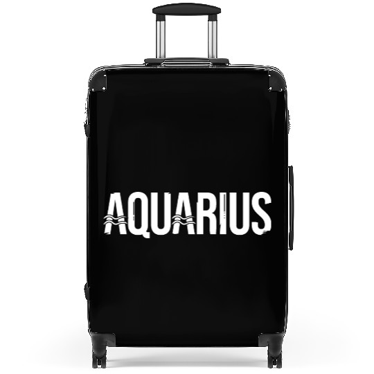 Zodiac Symbol Sign Aquarius Suitcases