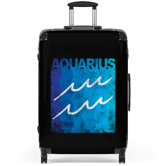 Zodiac Symbol Sign Aquarius Suitcases