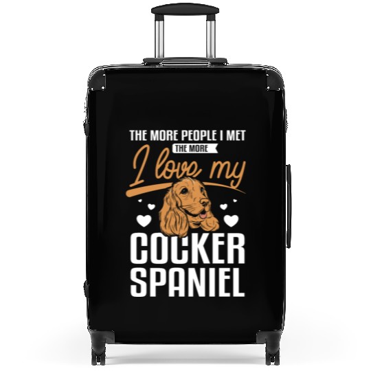 People I met the more I love my cocker spaniel Suitcases