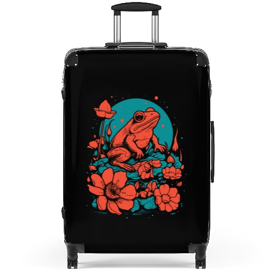 Goth Poison Frog Goblincore Fairycore Floral Frogs Suitcases
