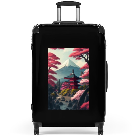 Asia Landscape Serene Mount Fuji Suitcases