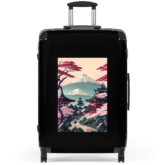 Asia Landscape Serene Mount Fuji Suitcases