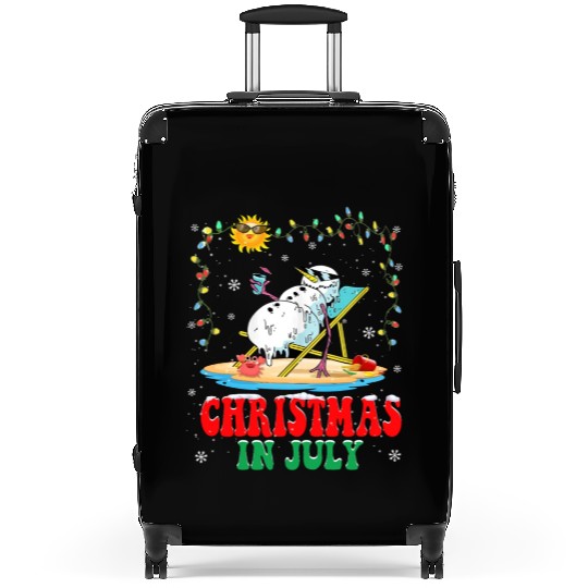 christmas in July snowball Xmas Summer Suitcases