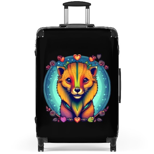 Mongoose Design Watercolor Style Suitcases
