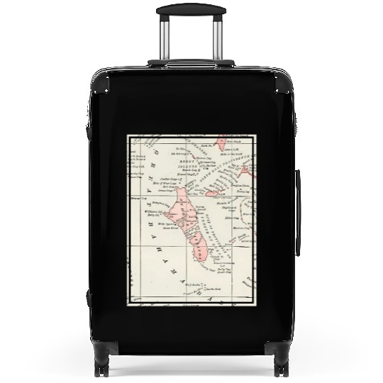 Vintage Andros Island Bahamas Map Suitcases