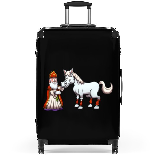 Saint Nicholas Feeding His Horse Suitcases