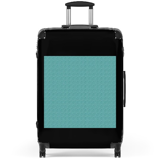 Teal White Dots Pattern Suitcases