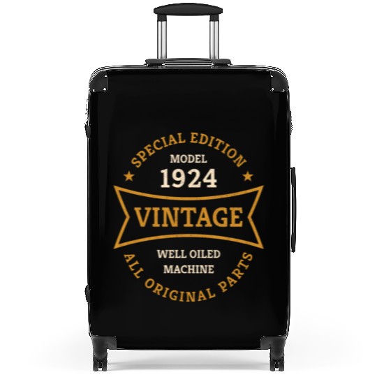 Born 1924 Vintage 100 Year Old 100th Birthday Gift Suitcases