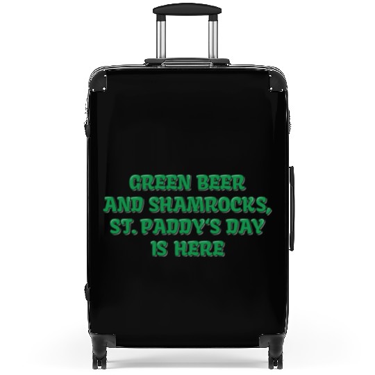 Green Beer And Shamrocks Suitcases