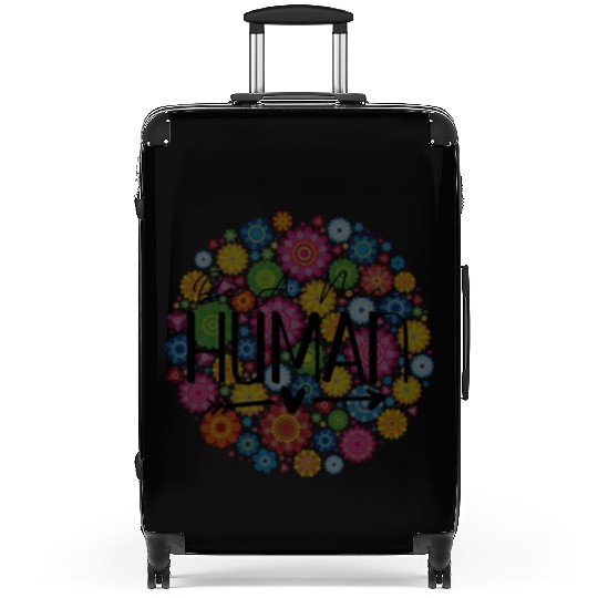 Be A Nice Human: Embrace Peace & Love Suitcases