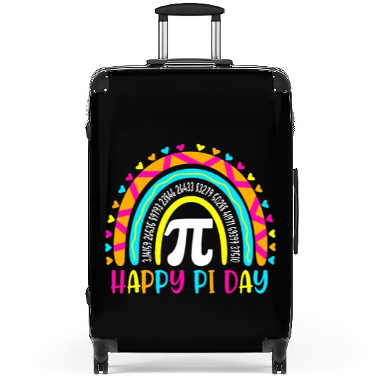 Rainbow Happy Pi Day Math Teacher boys girls Pi da Suitcases