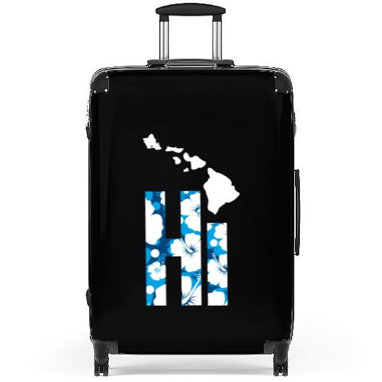 Hawaii Hi Hibiscus Blues Suitcases