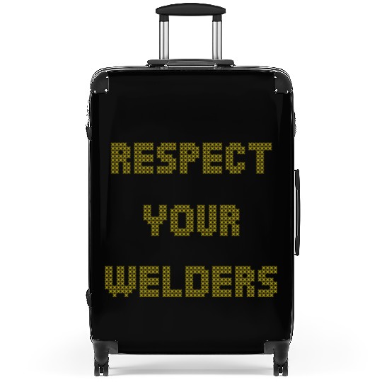 Respect Your Welders Yellow Cross Stitch Suitcases