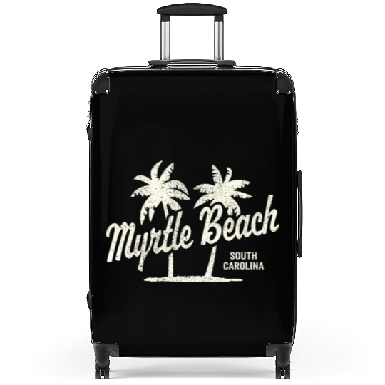 Myrtle Beach South Carolina 70S Palm Trees Suitcases
