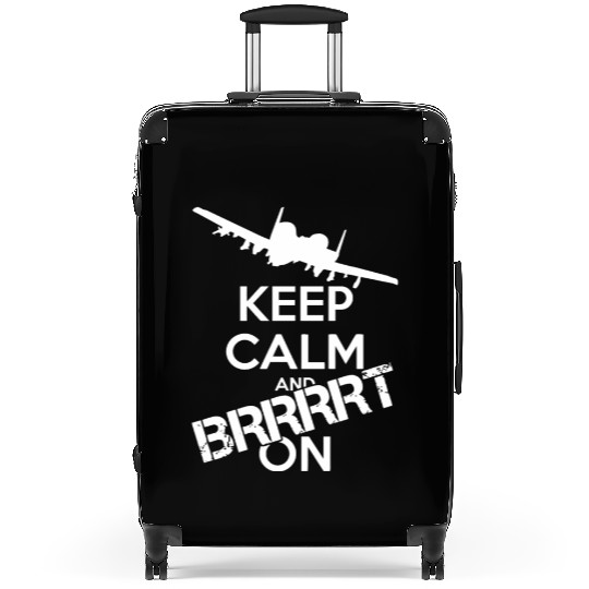 Keep Calm and Brrrt On Suitcases