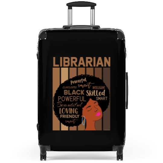 Librarian Melanin African Reading Lover Suitcases