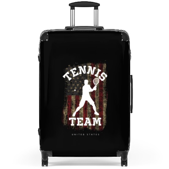 Tennis United States Flag Team Tennis Player Suitcases