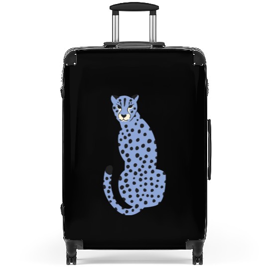 Spotted Blue Cheetah Suitcases