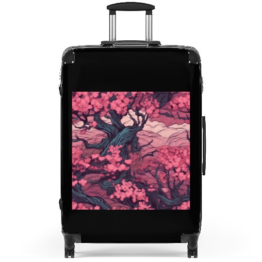 Anime Euphoria: Fantasy Cherry Blossom Dreamscape Suitcases