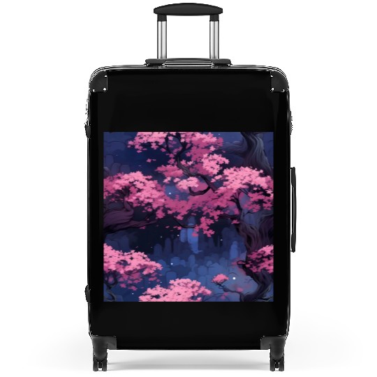 Anime Euphoria: Fantasy Cherry Blossom Dreamscape Suitcases