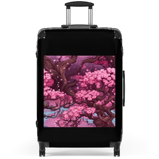 Anime Euphoria: Fantasy Cherry Blossom Dreamscape Suitcases