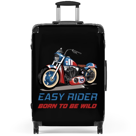 Easy Rider Motorcycle Chopper Stars and Stripes Suitcases