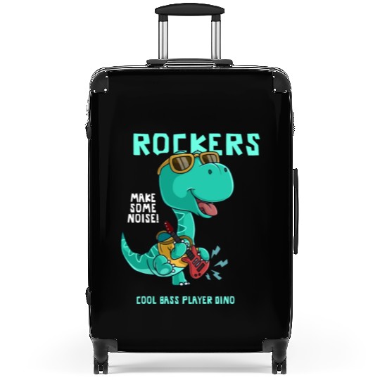 ROCKERS MAKE SOME NOISE COOL BASS PLAYER DINO Suitcases