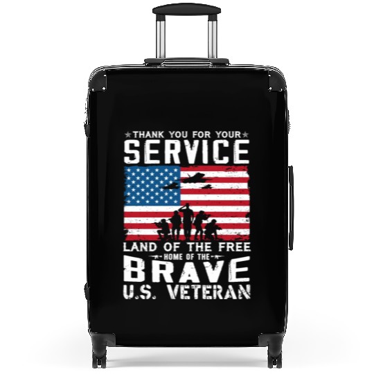 US Army Veteran Land Of The Free Suitcases