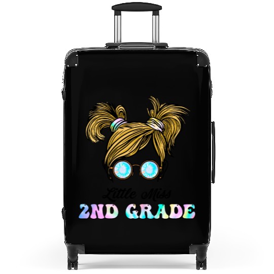 Messy Bun Tie Dye Little Miss 2nd Grade Back To Suitcases